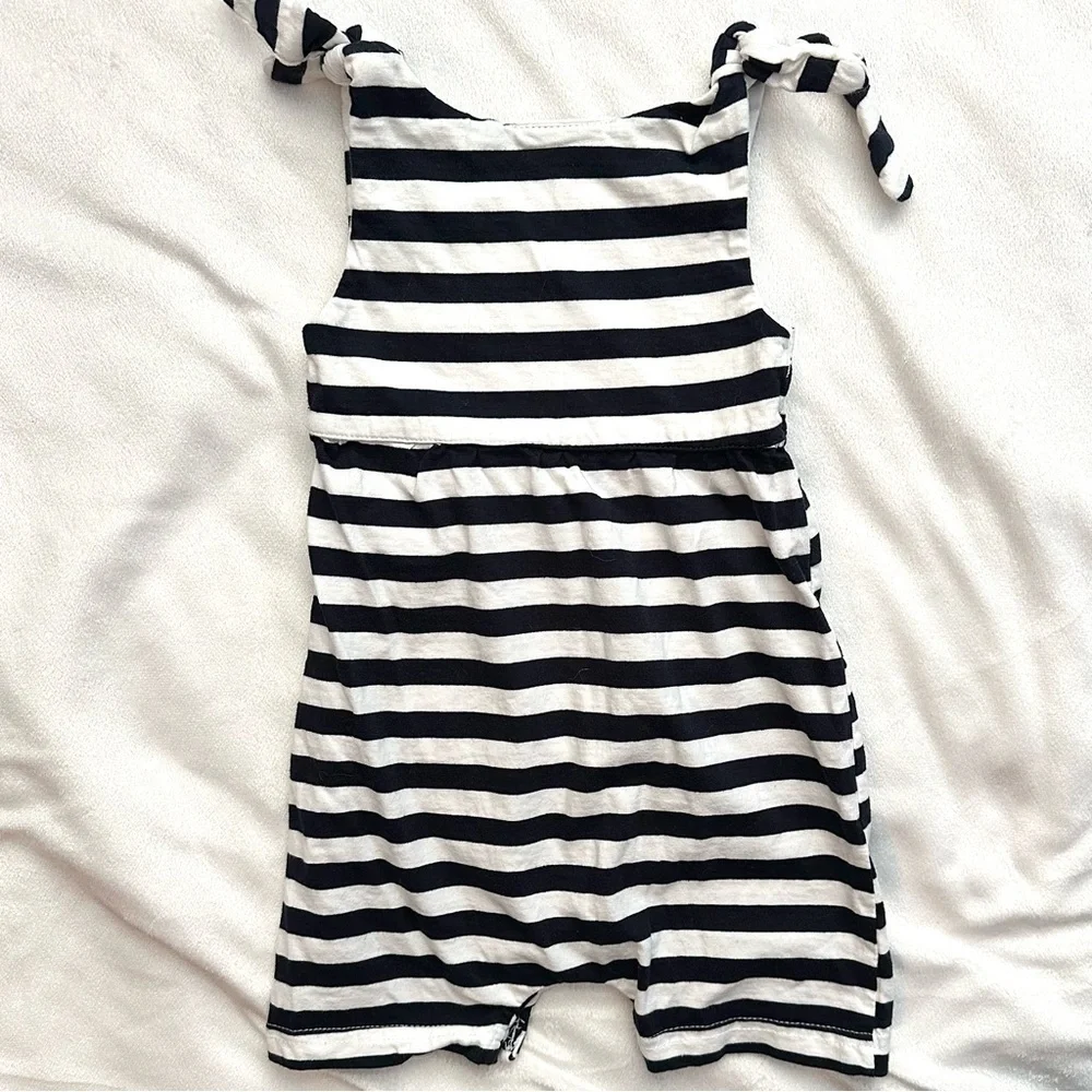 VTG Classic Characters Raggedy Ann & Andy Striped Romper Outfit 9M Baby Girls